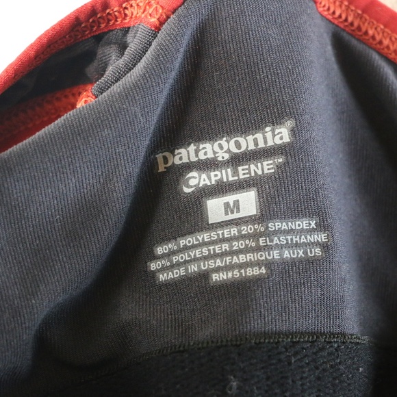 Patagonia Capilene Tank Spandex Blend Orange Sz M - Picture 6 of 6